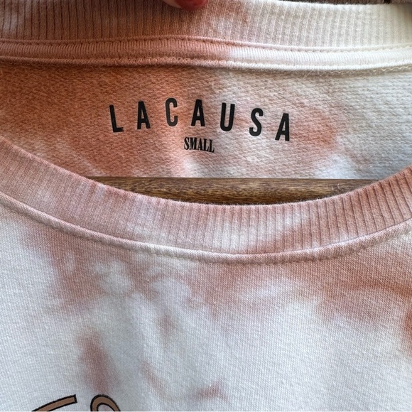 LACAUSA | Size Small NWT Tie Dye C’est La Vie Sweatshirt - Picture 3 of 14
